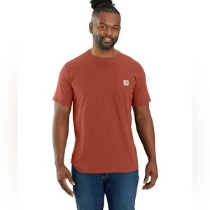 (52) Carhartt Men's Brick Red Short Sleeve Tee